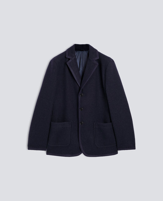 BLAZER IN LANA SHETLAND - BLU - ASPESI