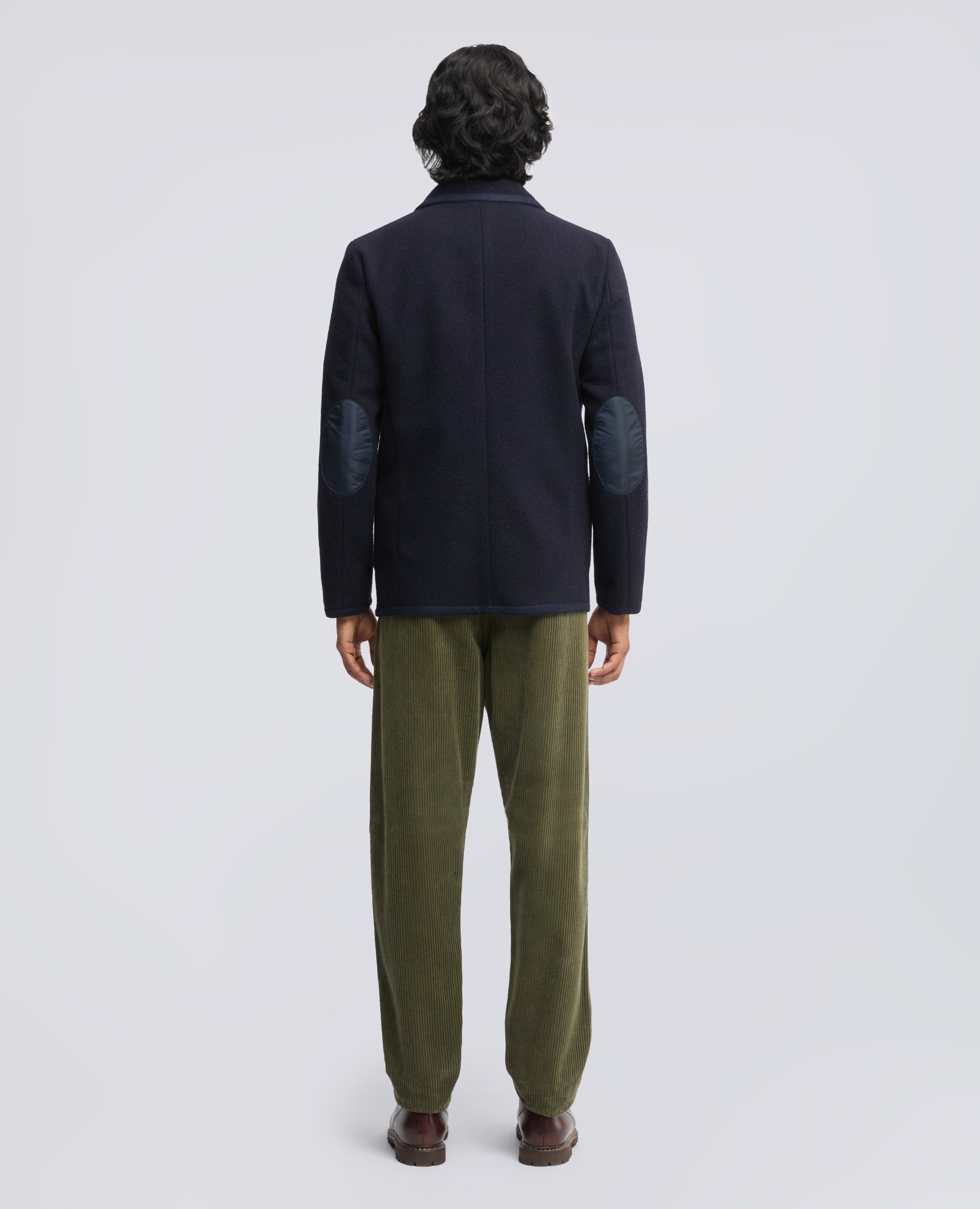 BLAZER IN LANA SHETLAND - BLU - ASPESI