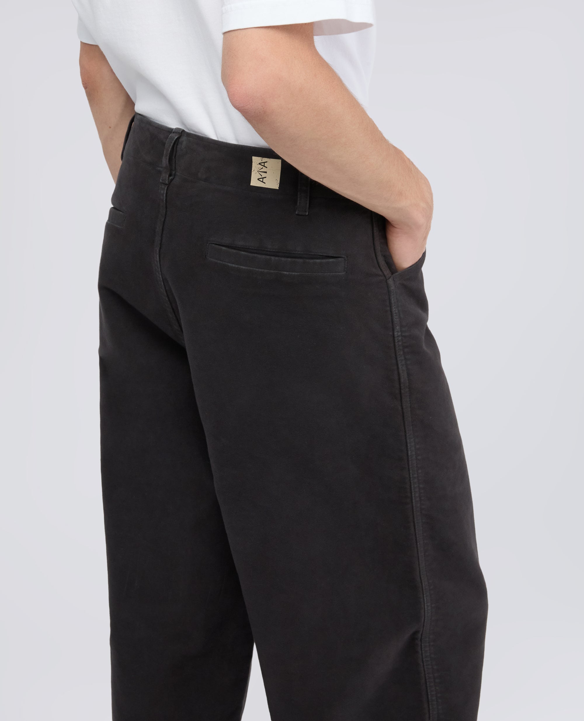 STUCKGEFARBTE HOSE AUS BAUMWOLL-BARCHENT - MARRONE - ASPESI