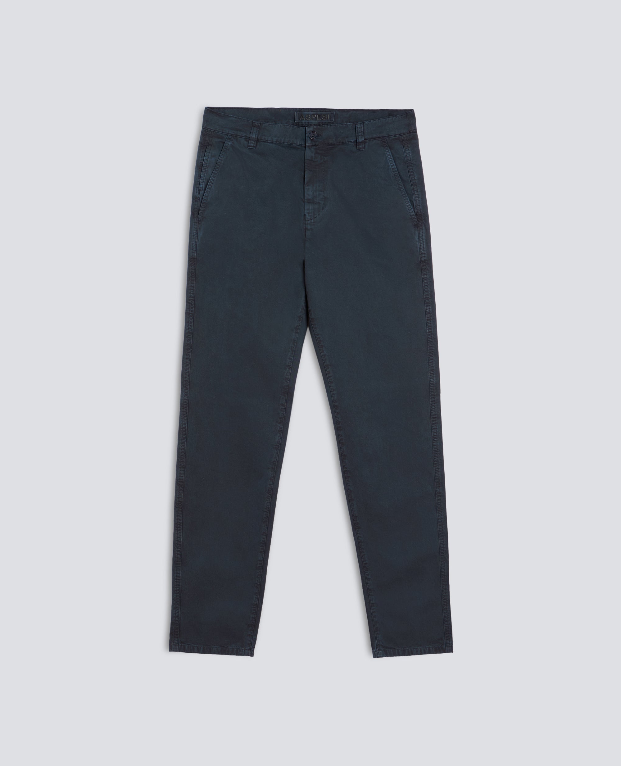 PANTALONE CHINO IN GABARDINA DI COTONE - BLU - ASPESI