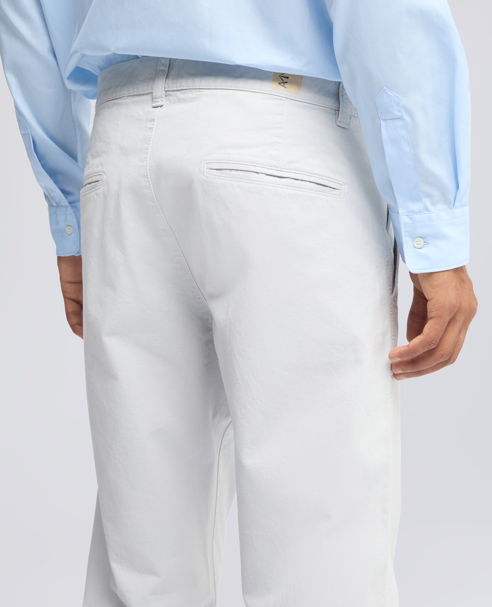 PANTALONE CHINO IN GABARDINA DI COTONE - GRIGIO - ASPESI