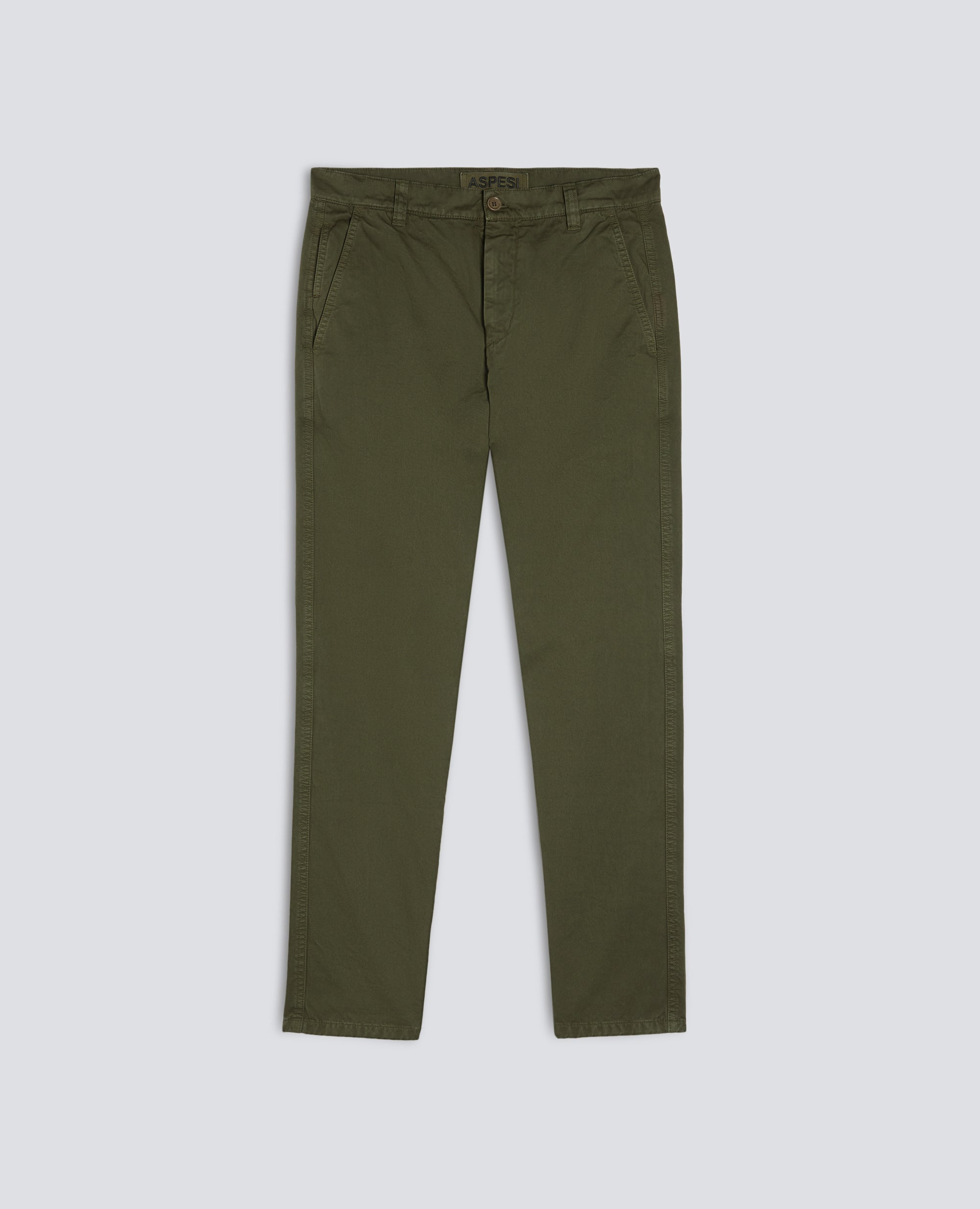 PANTALONE CHINO IN GABARDINA DI COTONE - VERDE - ASPESI
