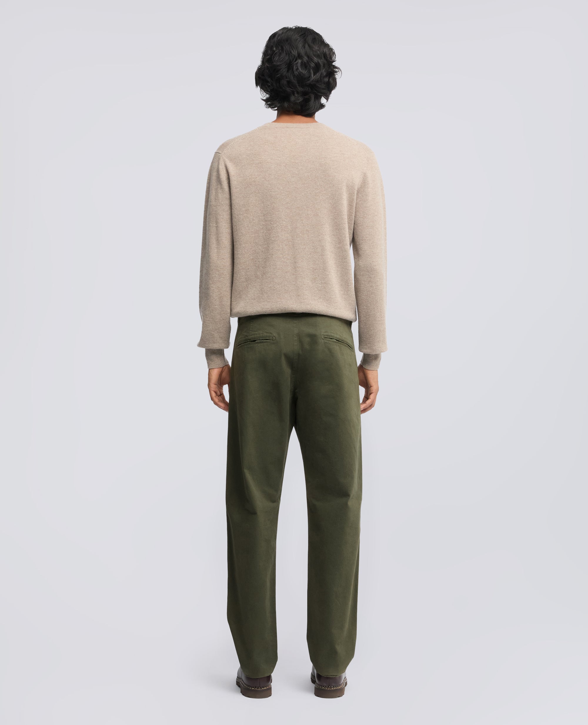 PANTALONE CHINO IN GABARDINA DI COTONE - VERDE - ASPESI