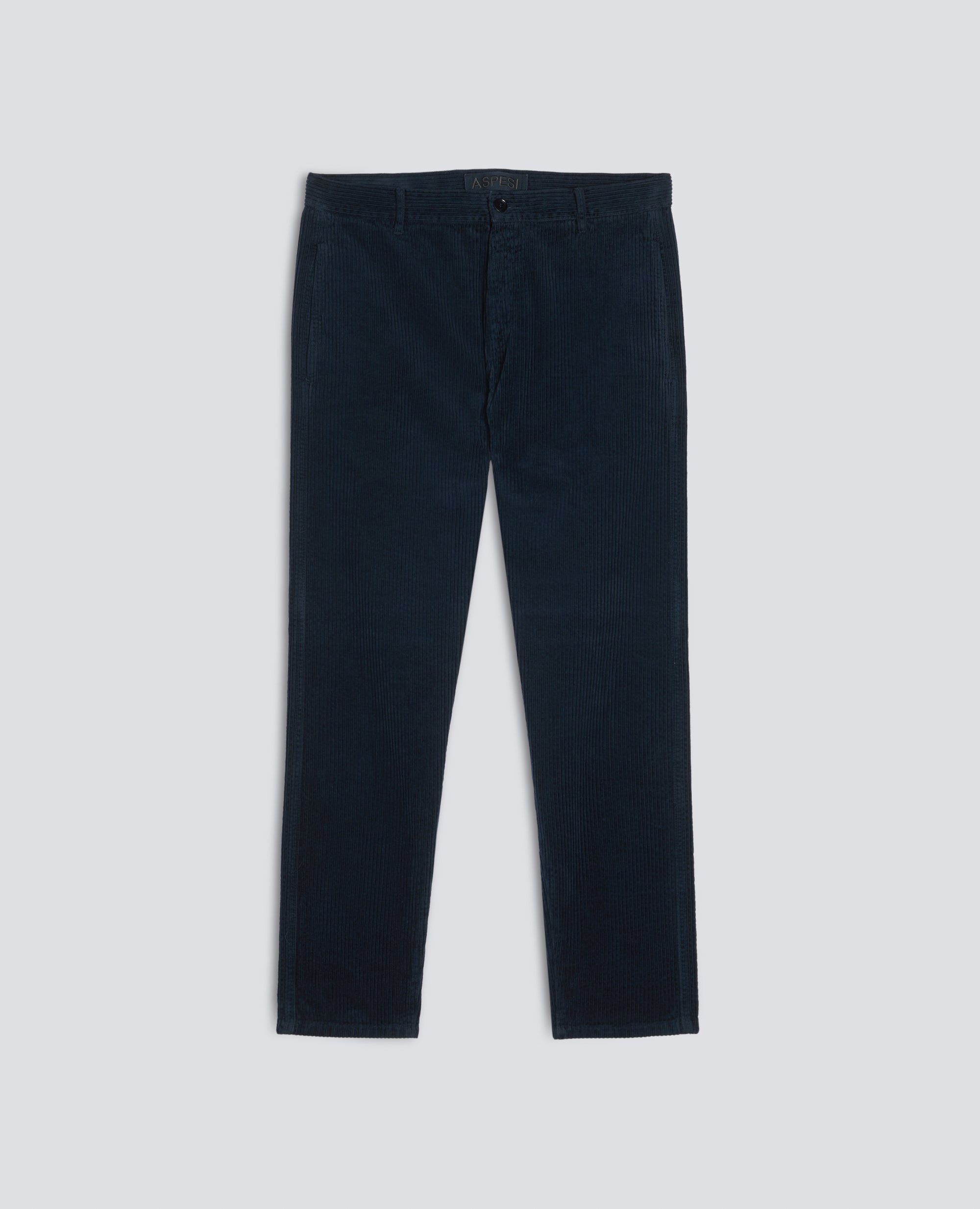 PANTALONE CHINO IN VELLUTO A COSTE - BLU - ASPESI