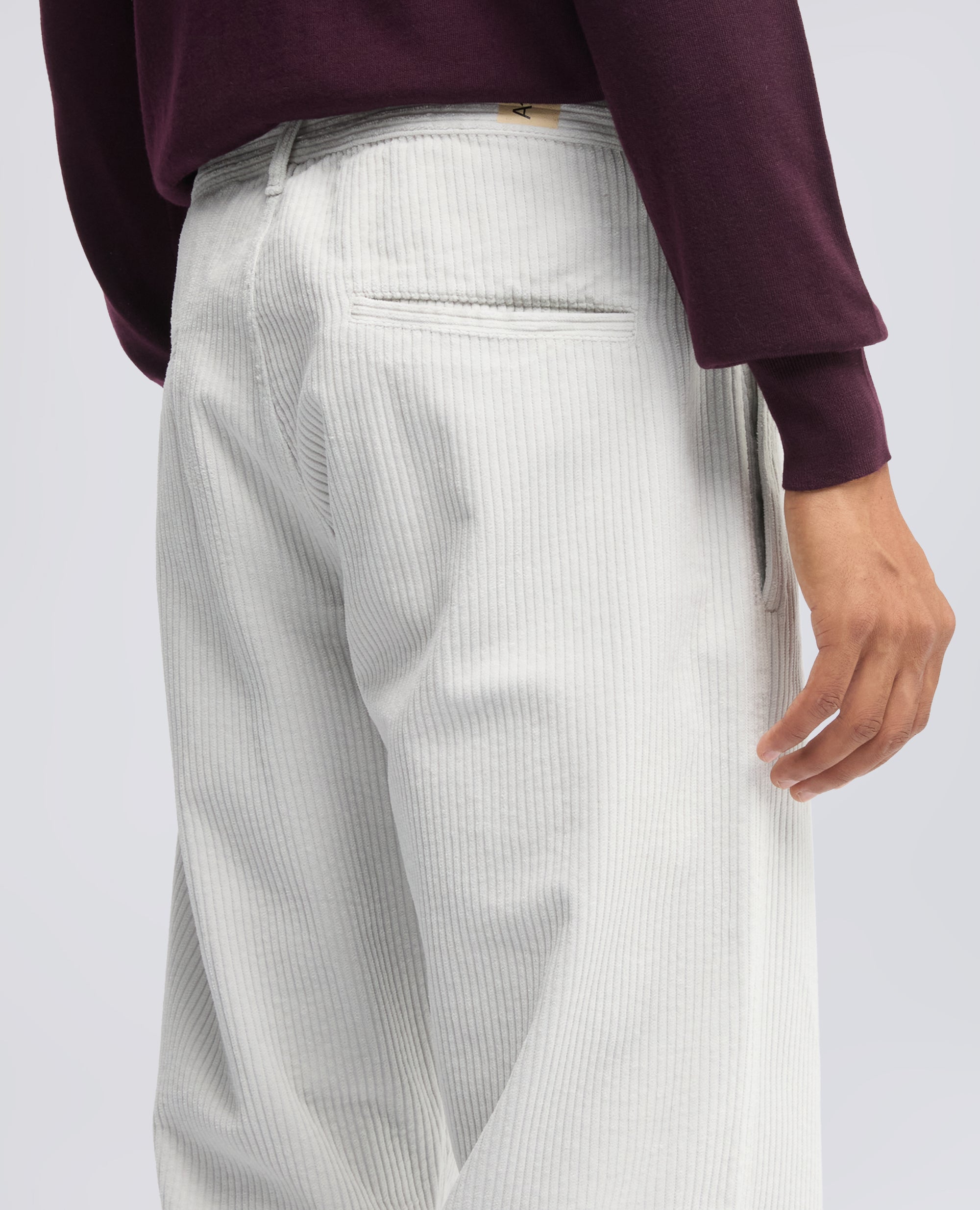 PANTALONE CHINO IN VELLUTO A COSTE - GRIGIO - ASPESI