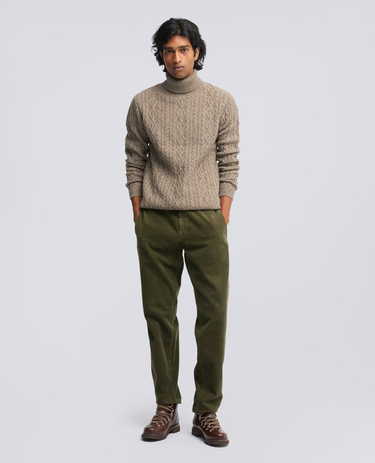 PANTALONE CHINO IN VELLUTO A COSTE - VERDE - ASPESI