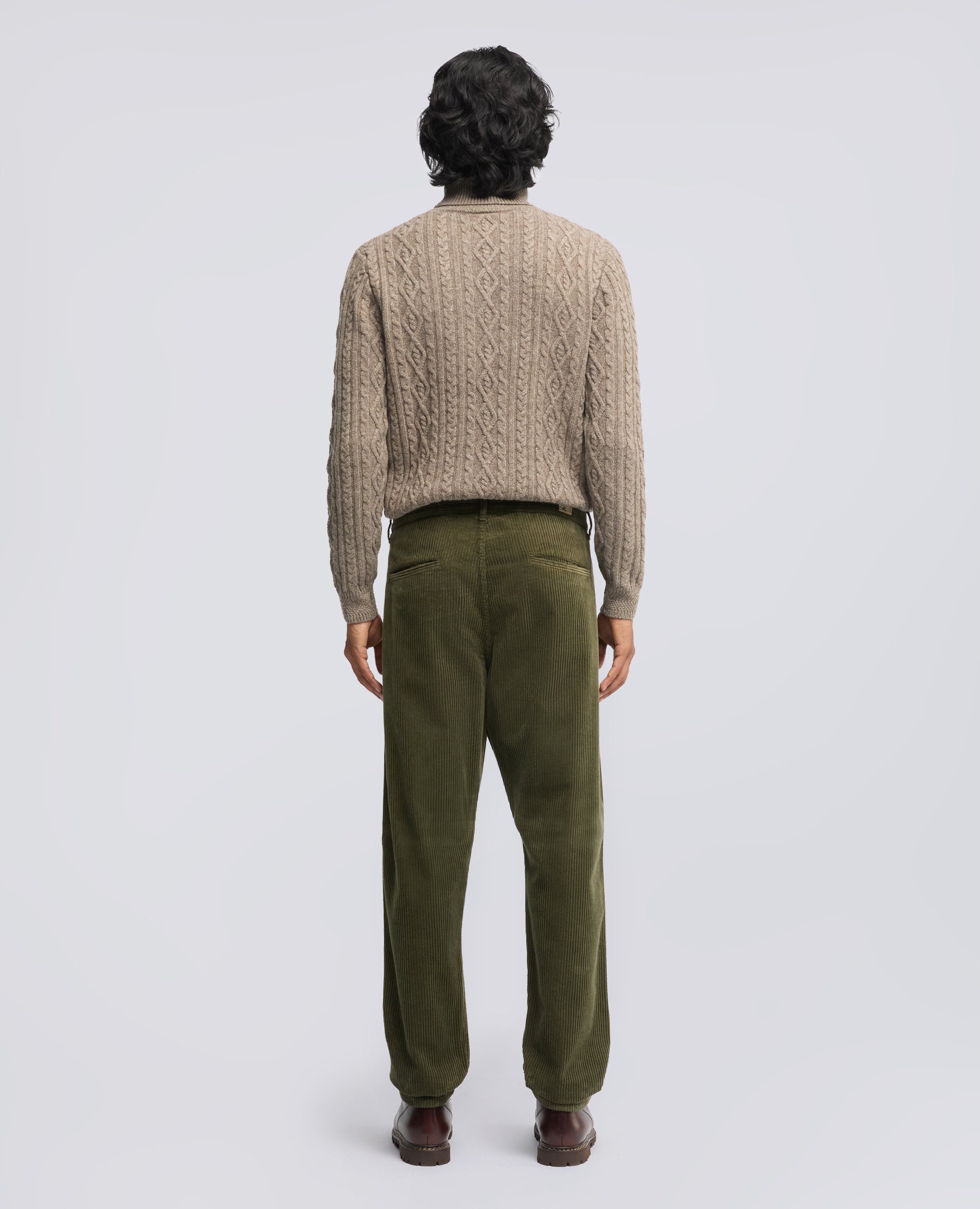 PANTALONE CHINO IN VELLUTO A COSTE - VERDE - ASPESI