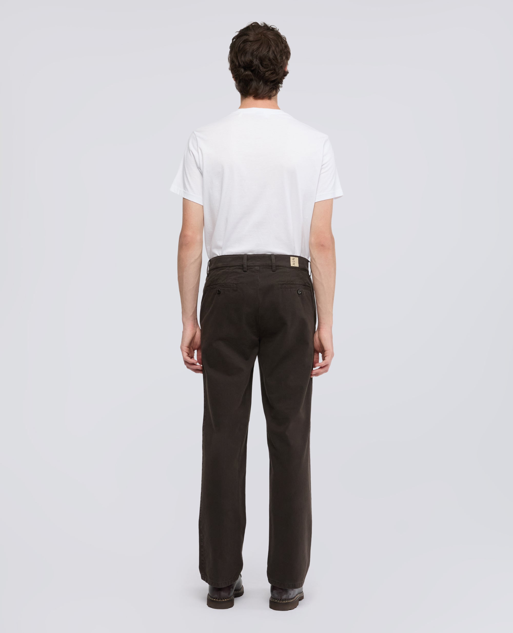 PANTALONE IN GABARDINA DI COTONE TINTO PEZZA - MARRONE - ASPESI