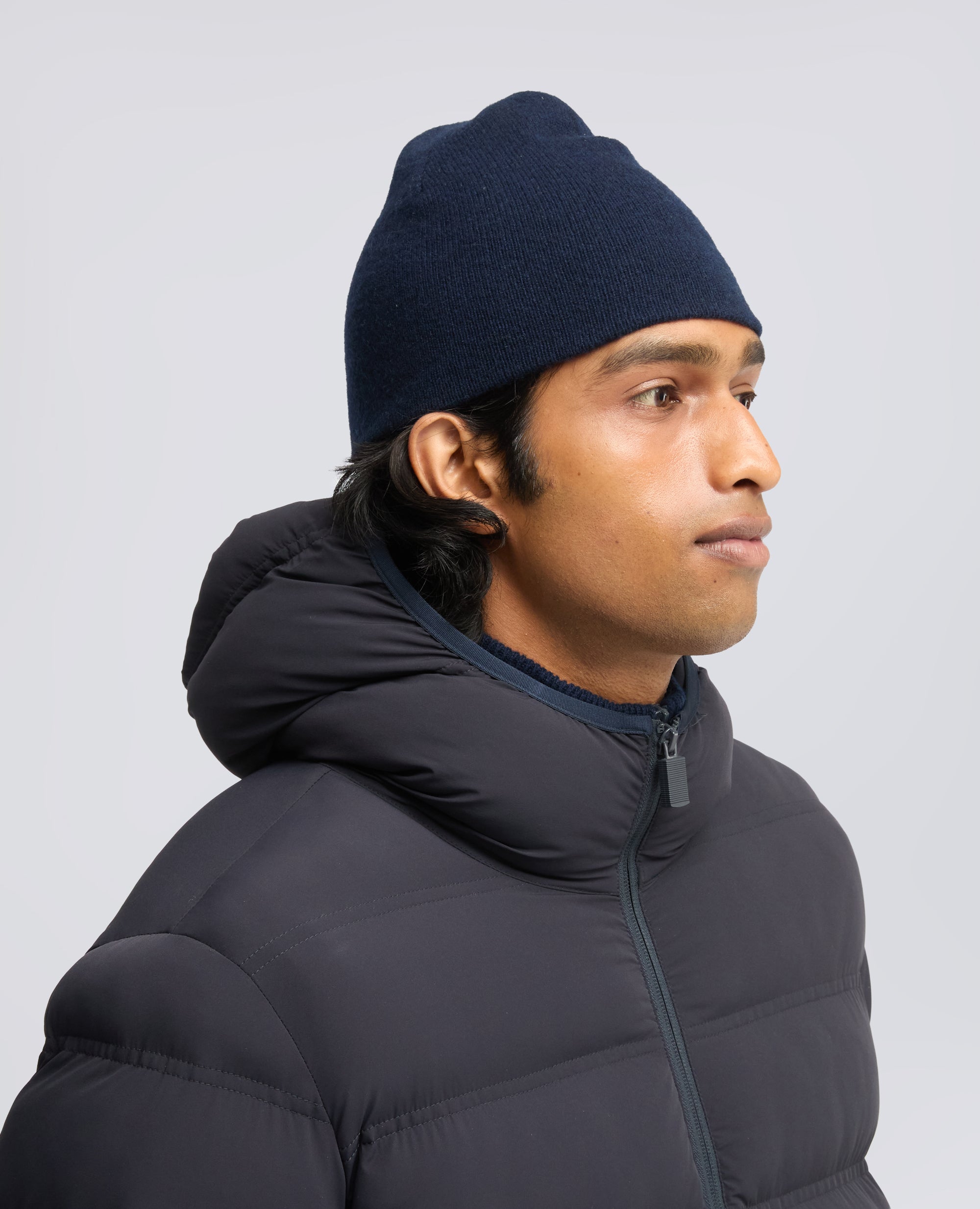 BERRETTO IN LANA, YAK E CASHMERE - BLU - ASPESI