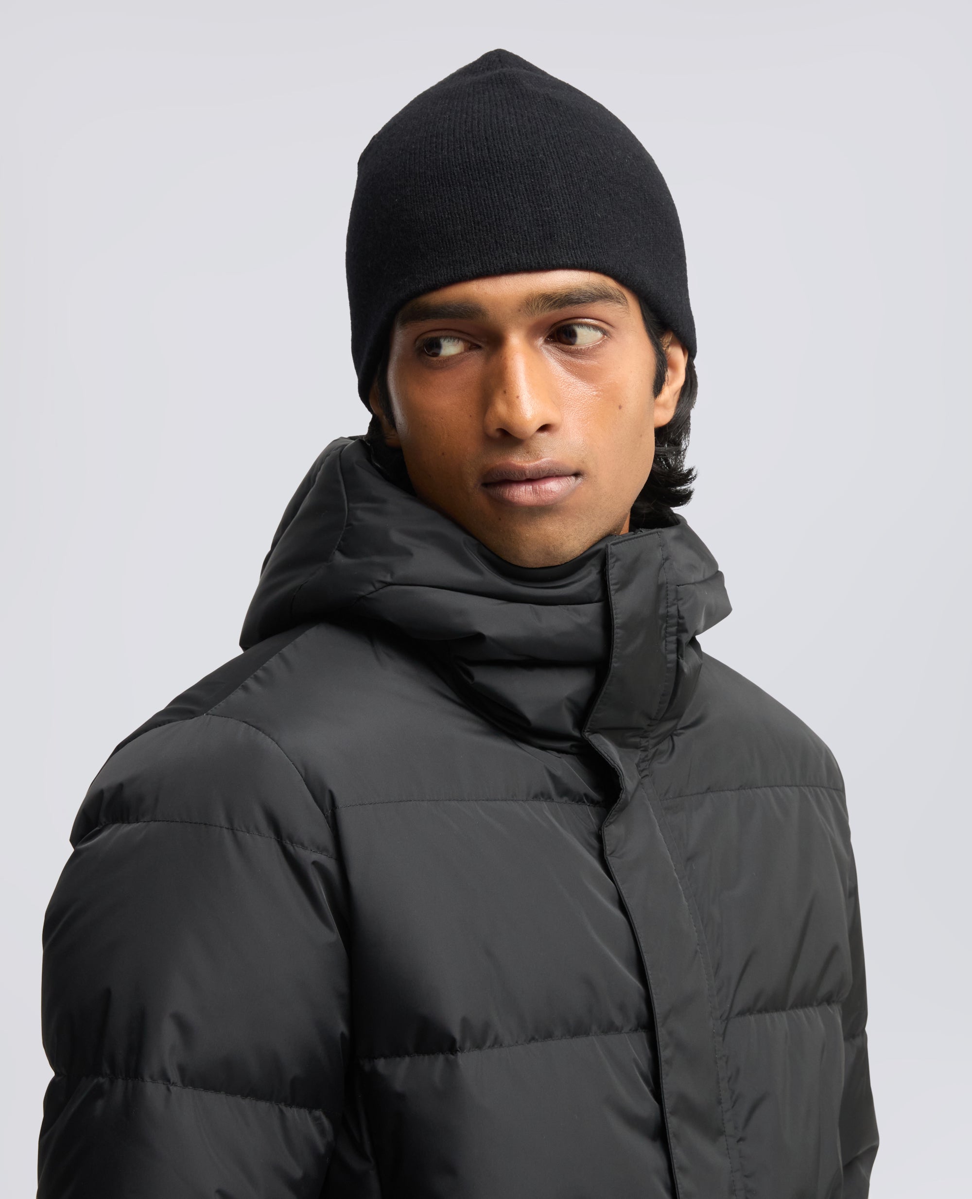 BERRETTO IN LANA, YAK E CASHMERE - NERO - ASPESI