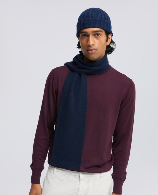 SCIARPA IN LANA, YAK E CASHMERE - BLU - ASPESI