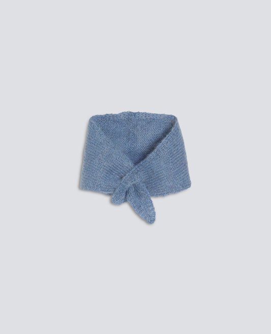 PICCOLO FOULARD IN MOHAIR E LANA - AZZURRO - ASPESI