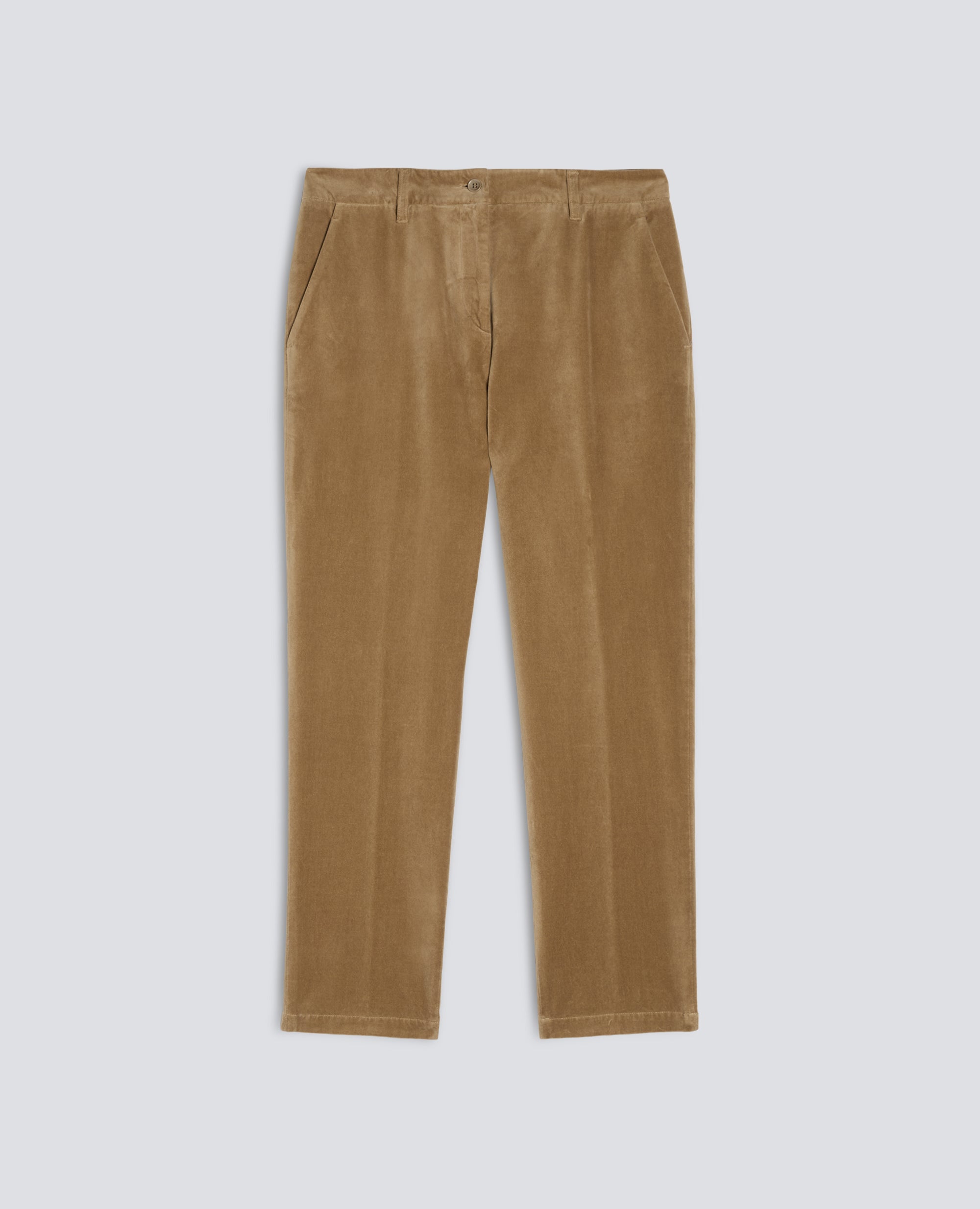 PANTALONE IN VELLUTO LISCIO - BEIGE - ASPESI