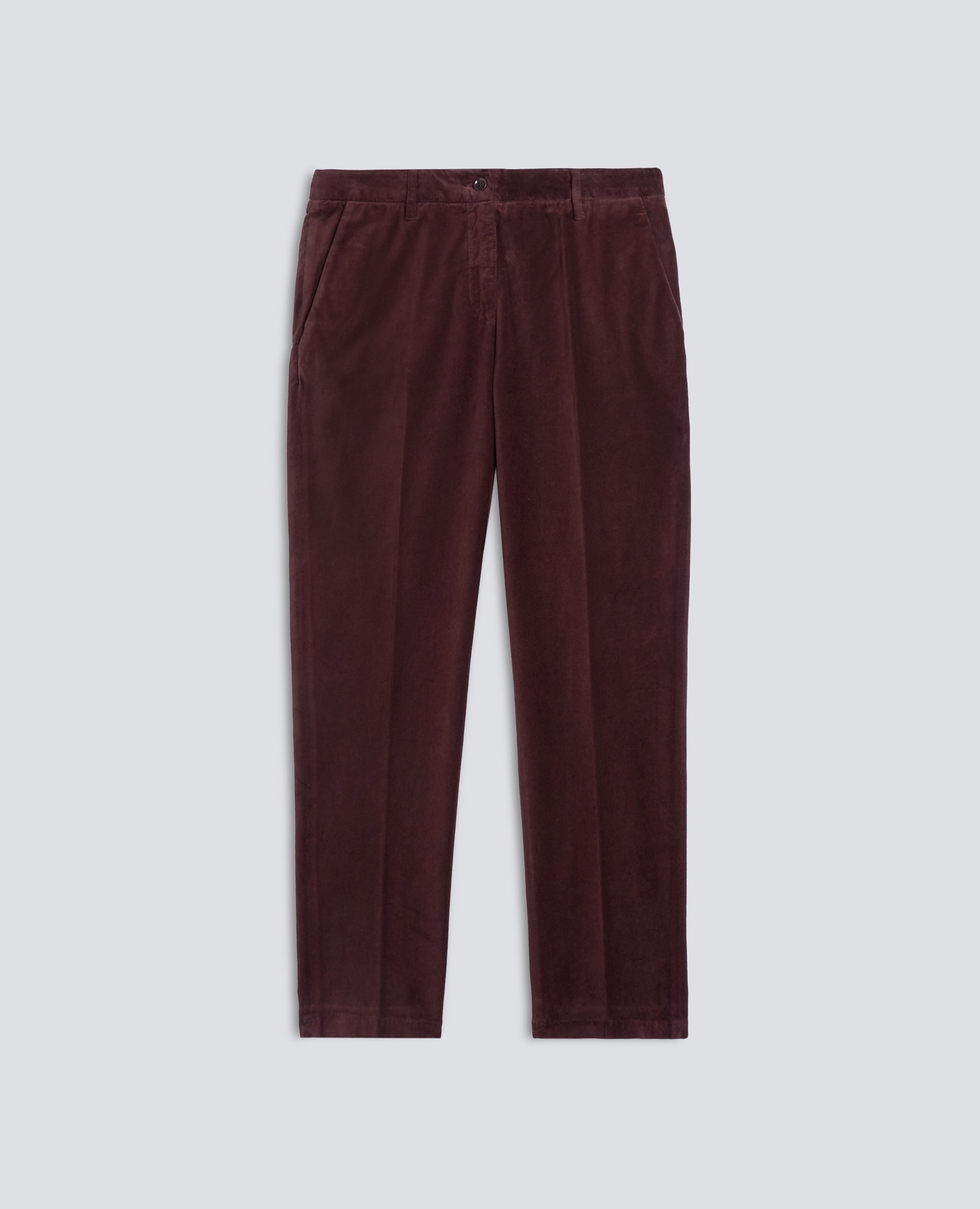 PANTALONE IN VELLUTO LISCIO - ROSSO - ASPESI