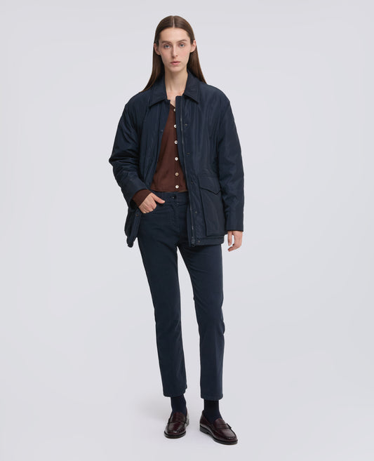 PANTALONE IN FUSTAGNO STRETCH - BLU - ASPESI