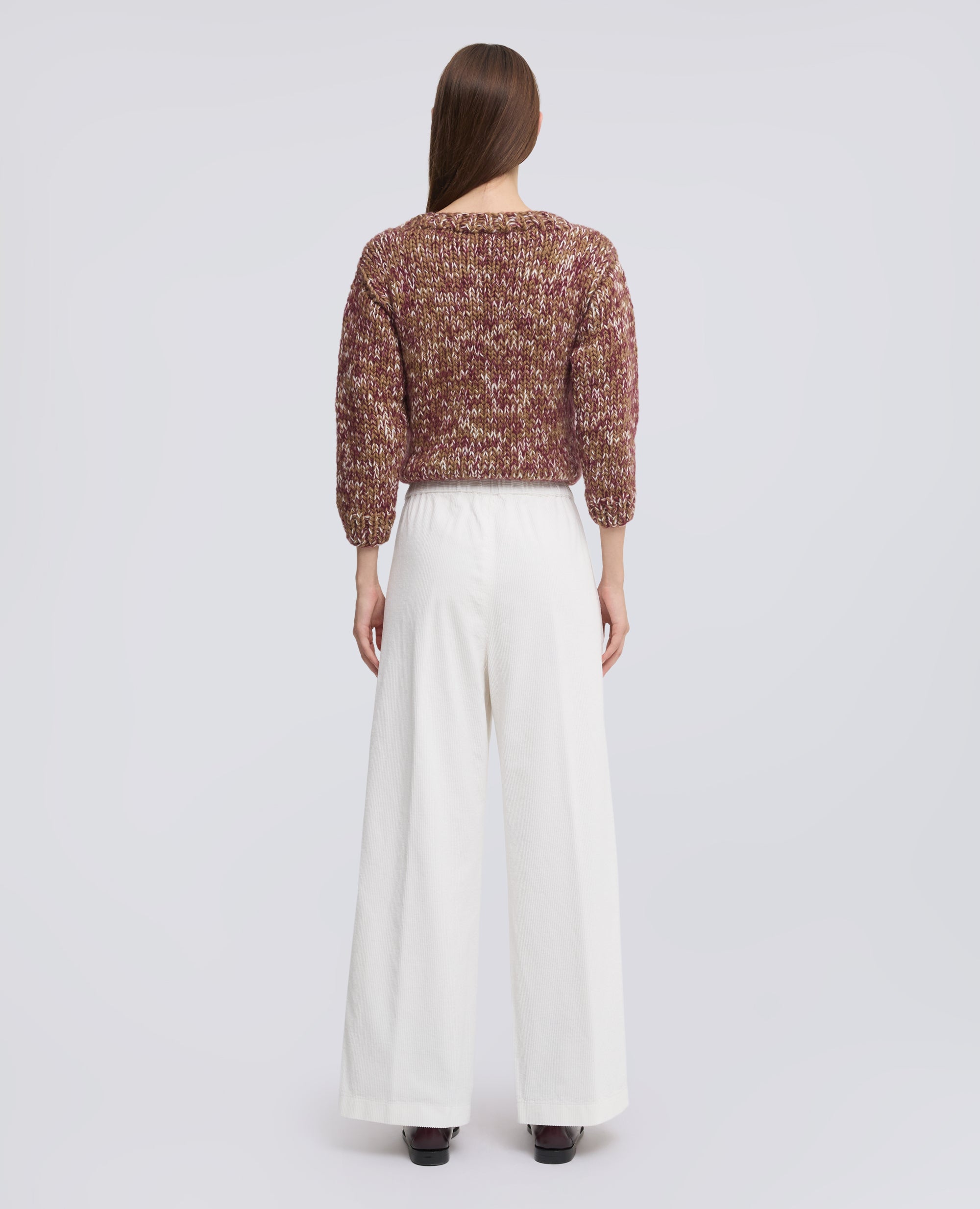 PANTALON EN VELOURS COTELE AVEC ELASTIQUE - NATURALE - ASPESI