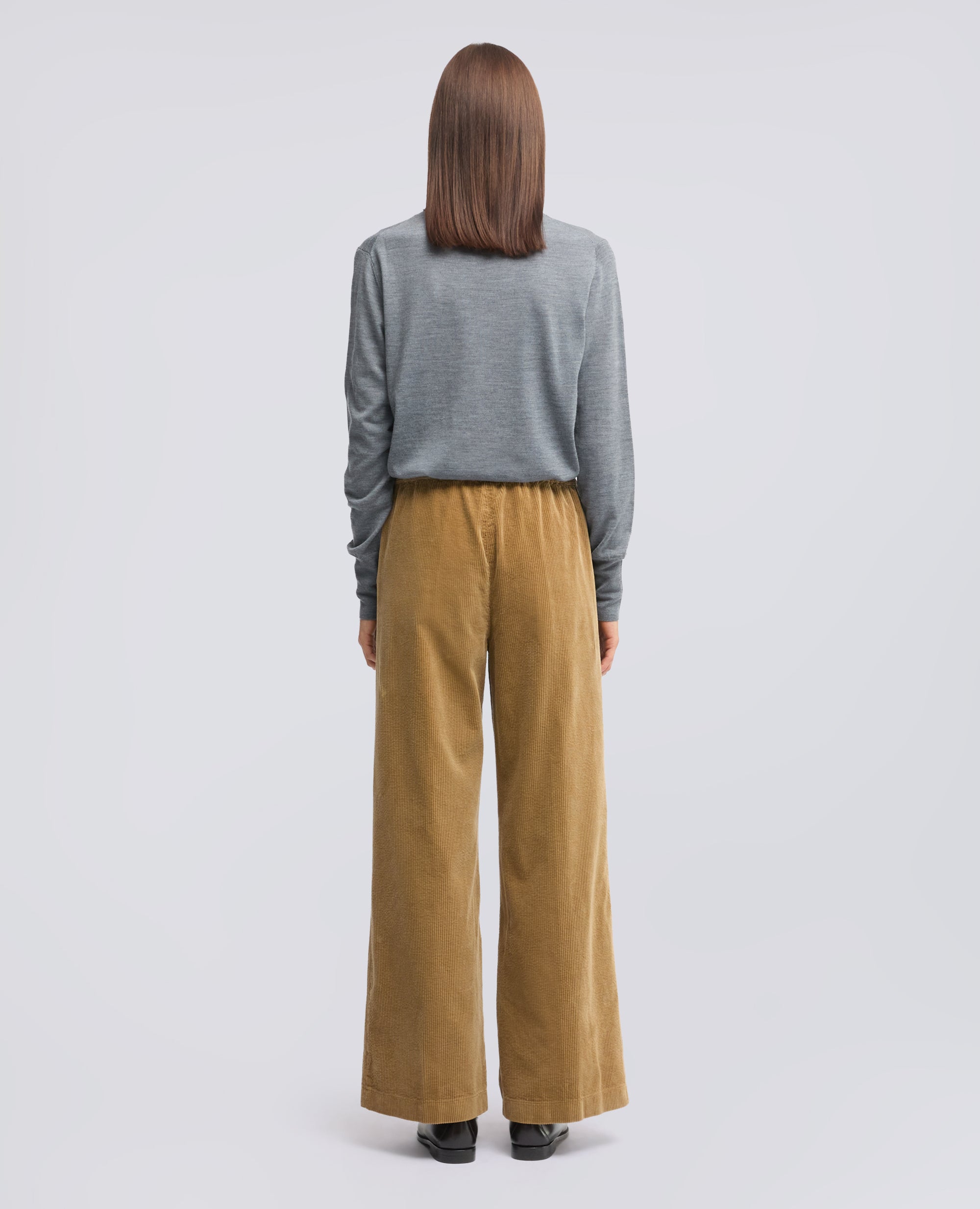 PANTALON DE PANA CON ELASTICO - BEIGE - ASPESI