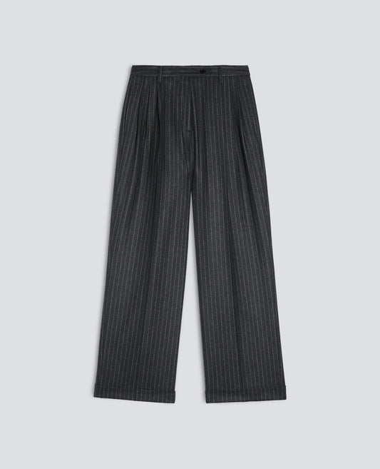 HOSE AUS SCHURWOLL-FLANELL - GRIGIO - ASPESI