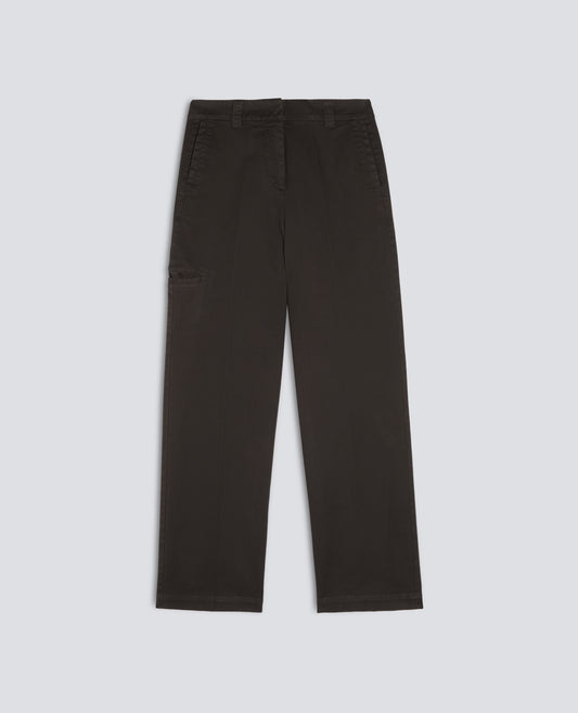 PANTALONE IN GABARDINA DI COTONE - MARRONE - ASPESI