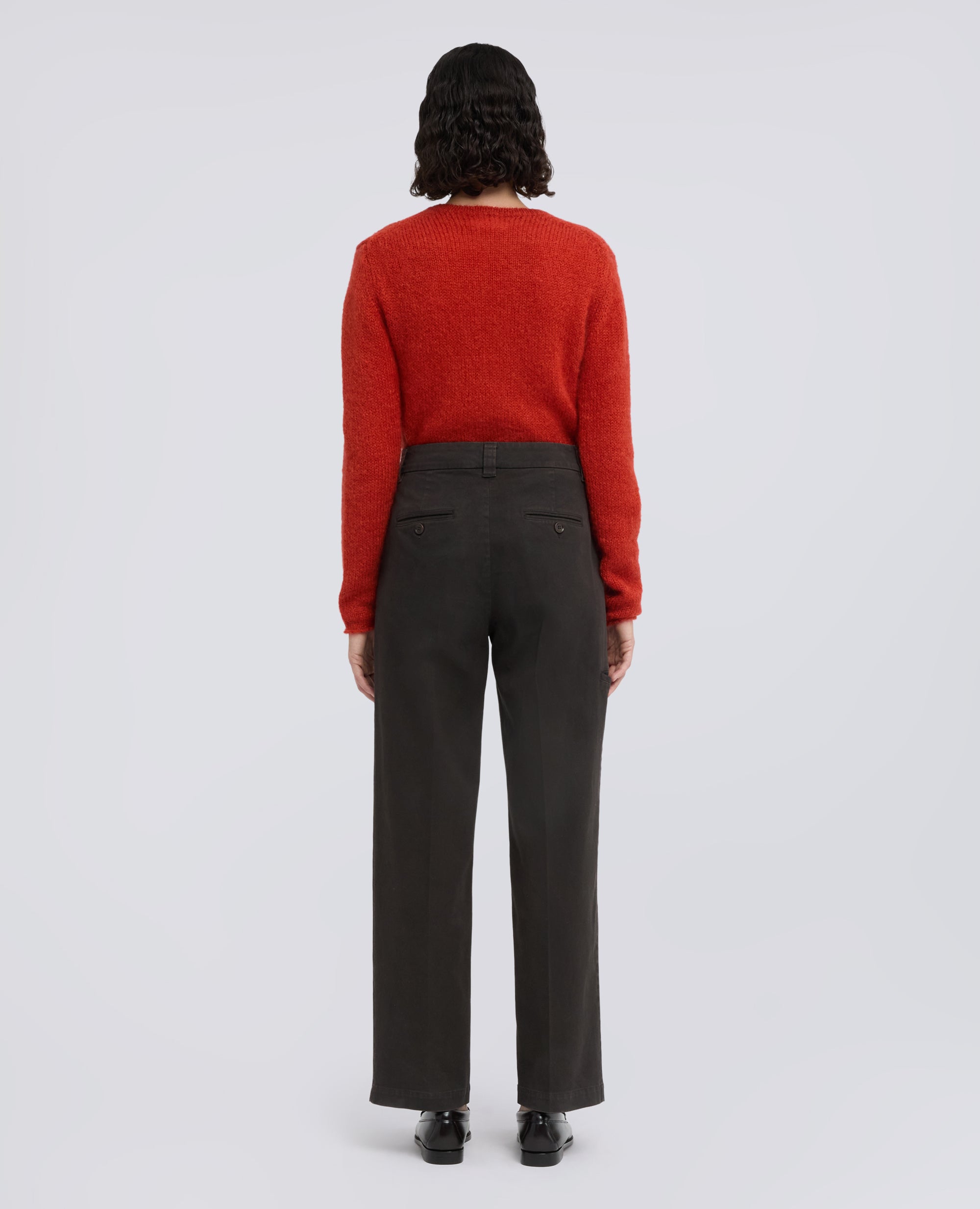 PANTALONE IN GABARDINA DI COTONE - MARRONE - ASPESI
