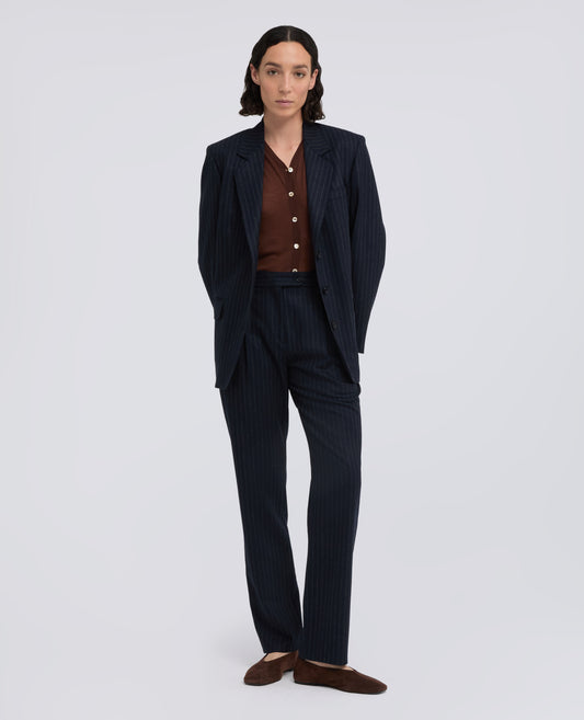 HOSE AUS SCHURWOLL-FLANELL - BLU - ASPESI