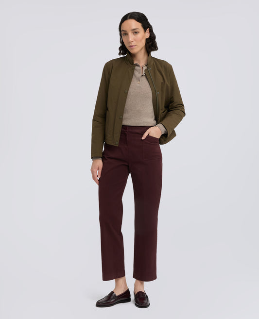 COTTON GABARDINE TROUSERS - ROSSO - ASPESI