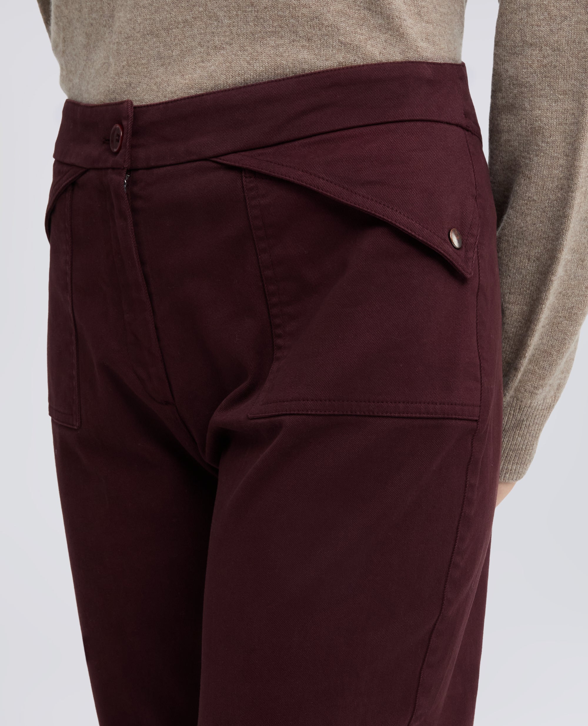 PANTALONE IN GABARDINA DI COTONE - ROSSO - ASPESI