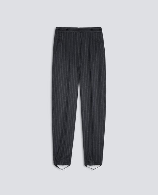 VIRGIN WOOL FLANNEL TROUSERS - GRIGIO - ASPESI