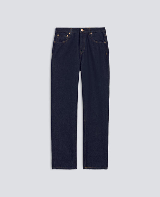 HOSE AUS DENIM MIT HOHER LEIBHÖHE - BLU - ASPESI