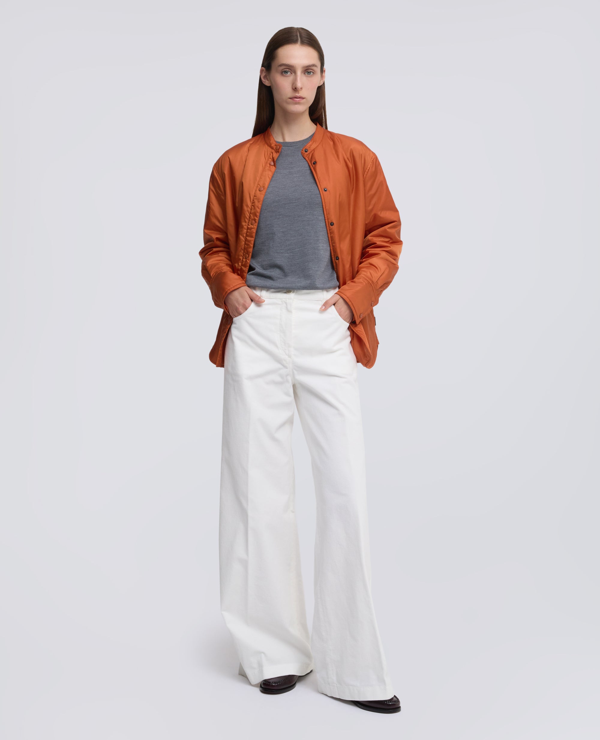PANTALONE AMPIO IN VELLUTO LISCIO - NATURALE - ASPESI