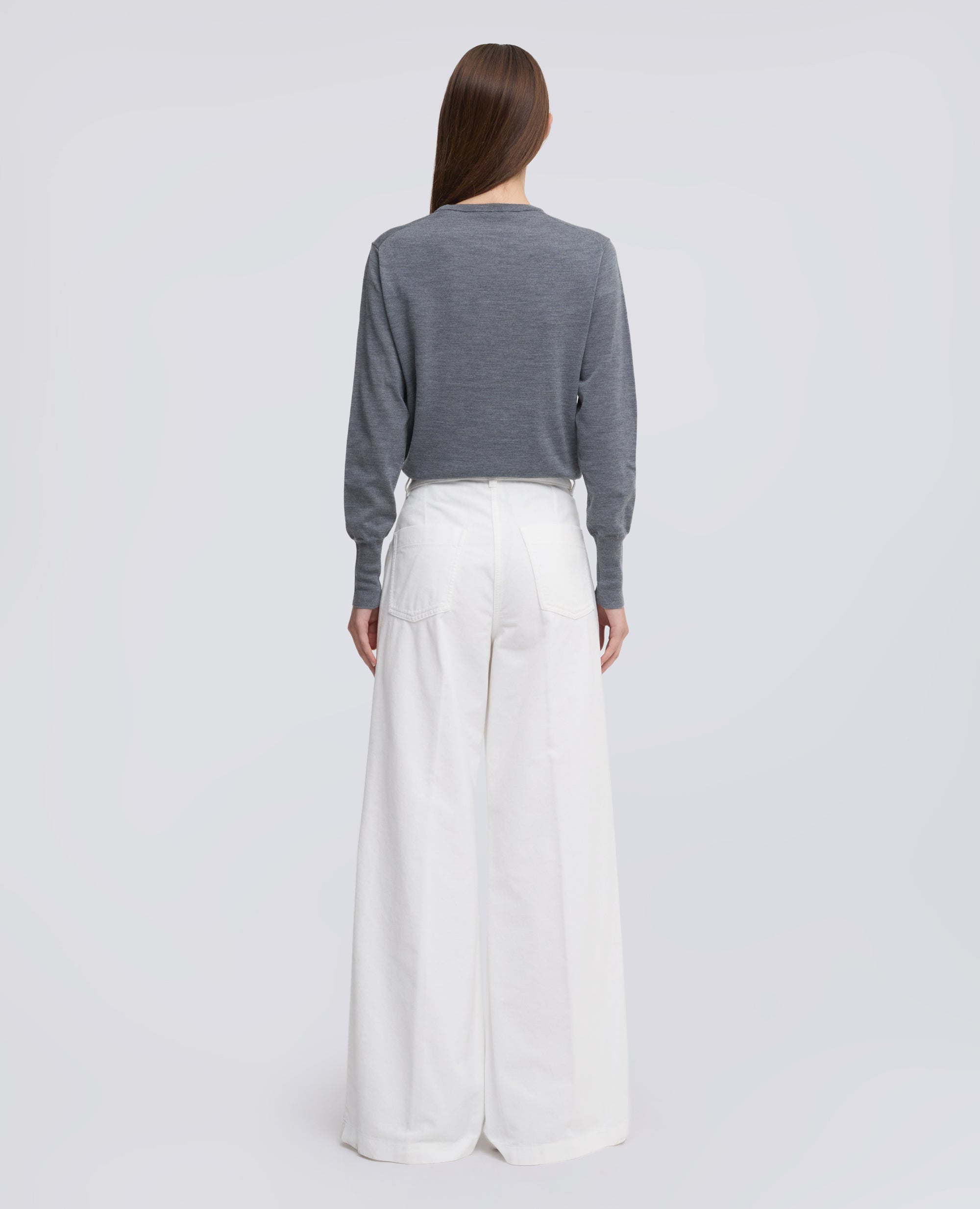 PANTALONE AMPIO IN VELLUTO LISCIO - NATURALE - ASPESI