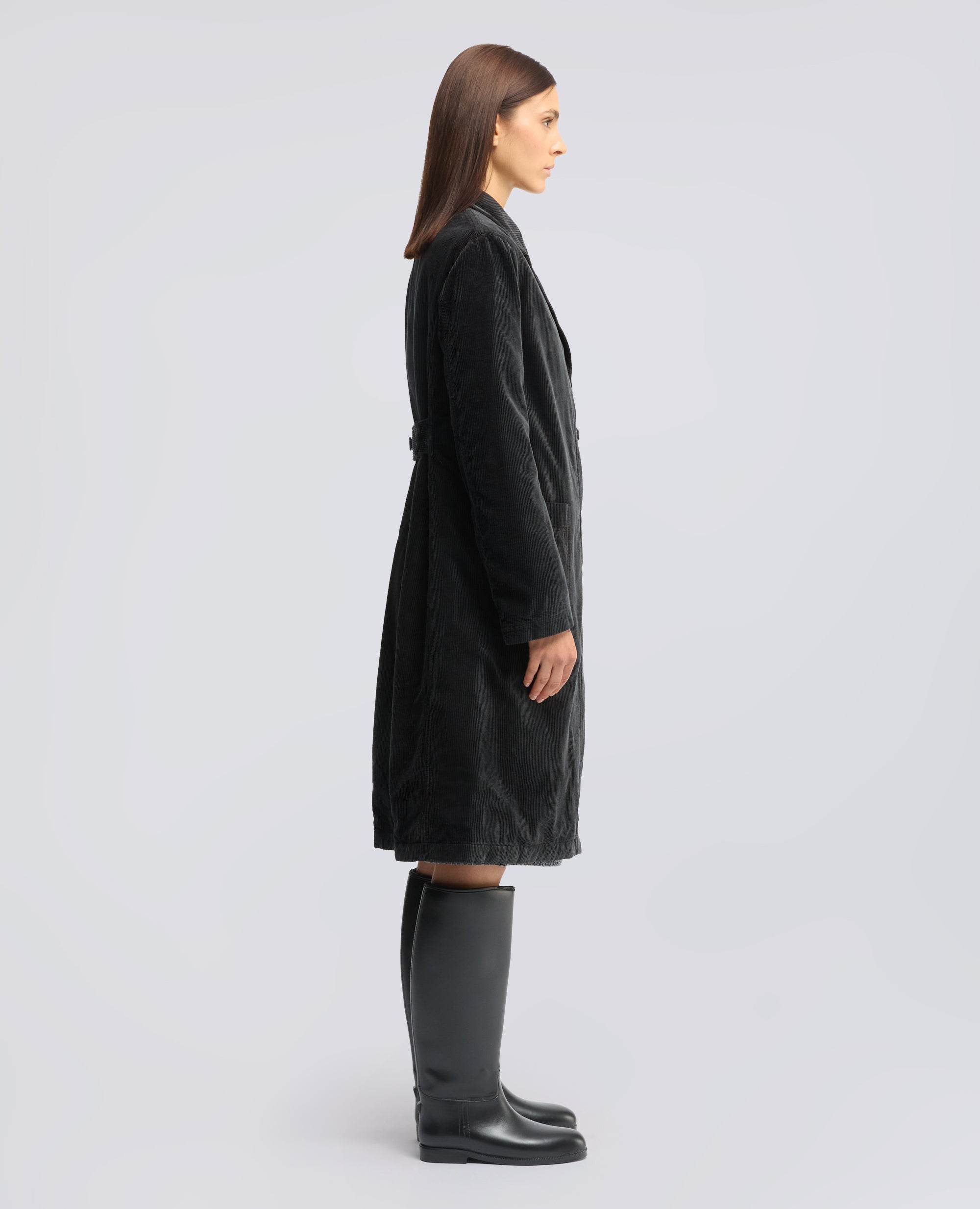 CAPPOTTO IN VELLUTO A COSTE - MARRONE - ASPESI