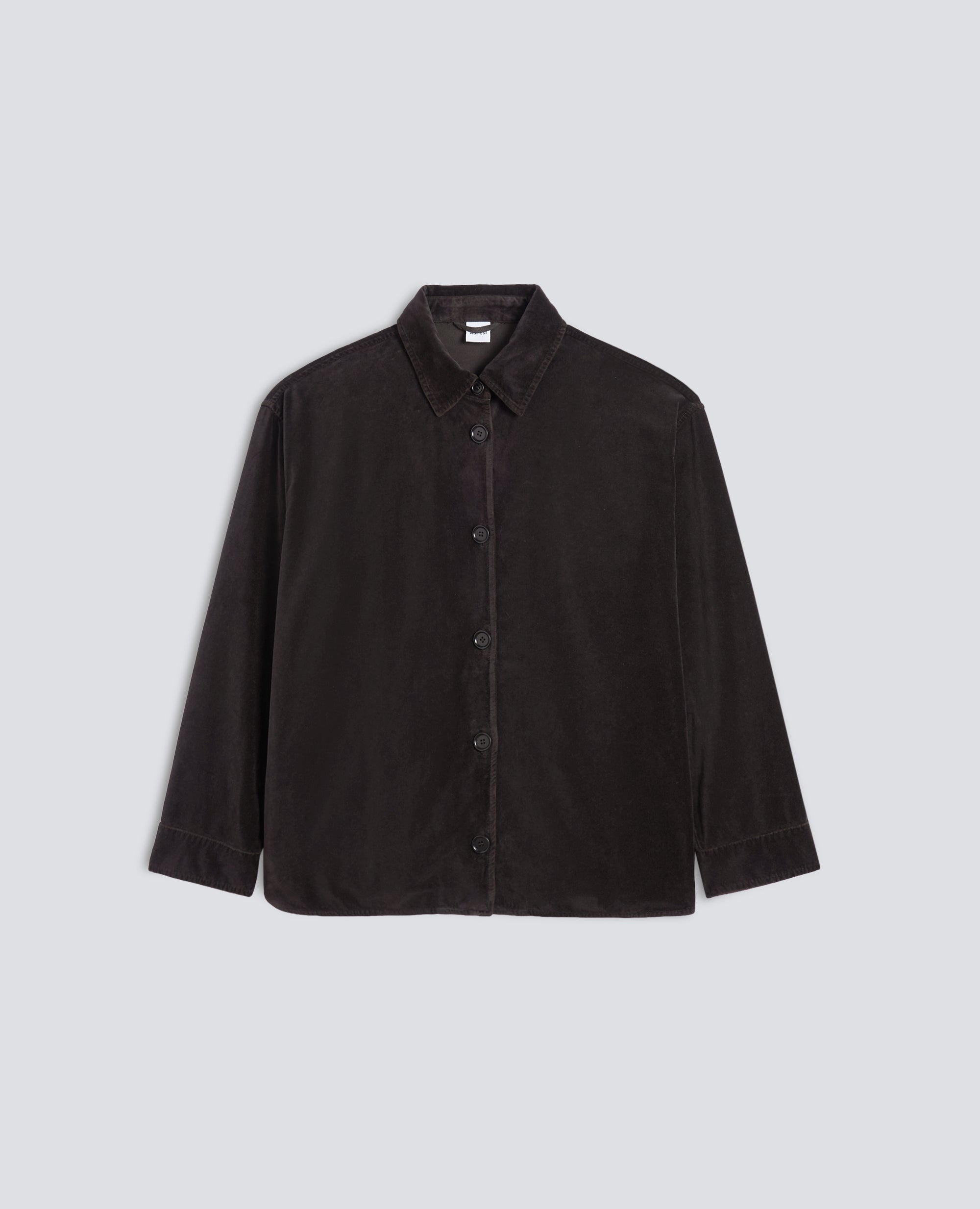 OVERSHIRT IN VELLUTO - MARRONE - ASPESI