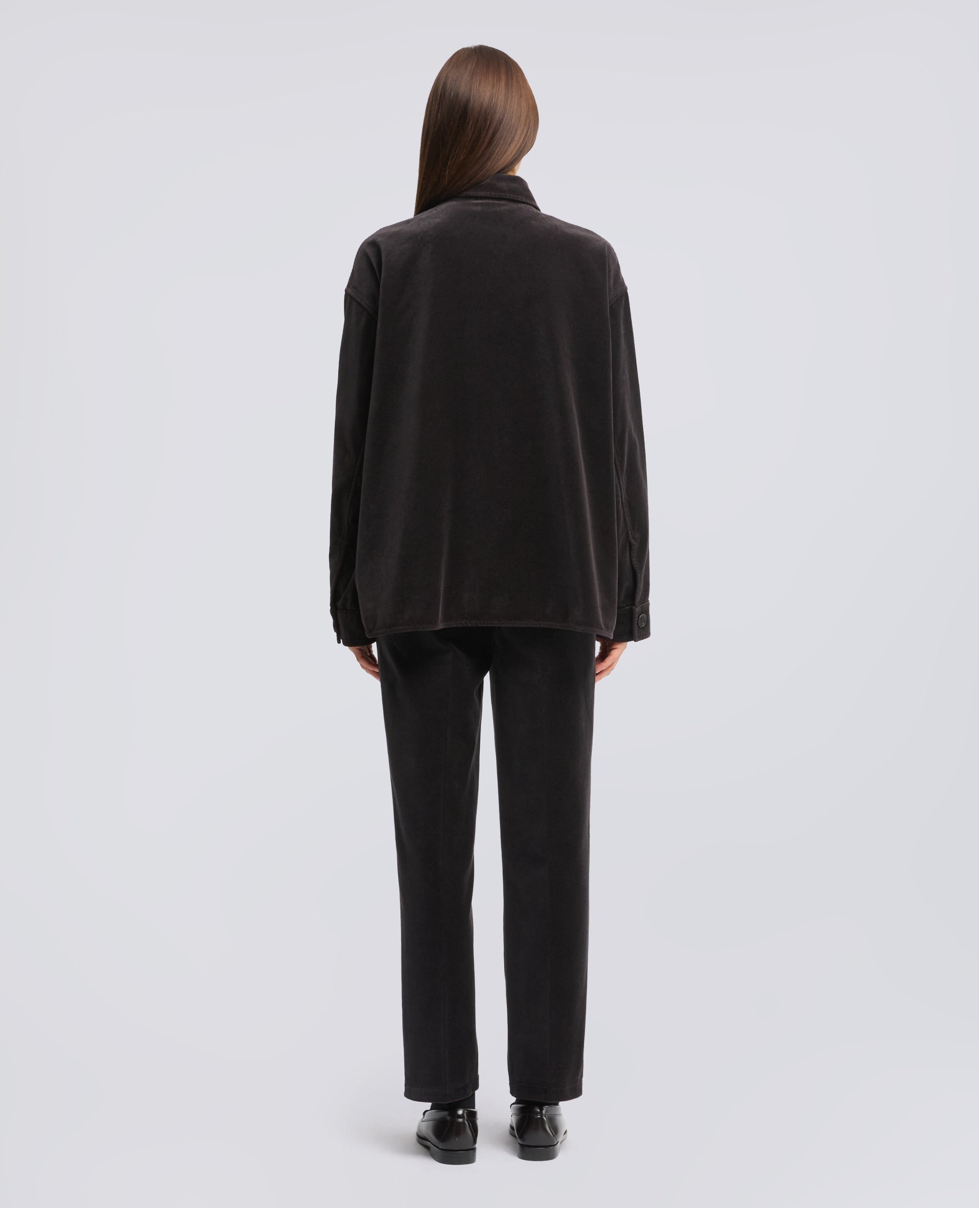 OVERSHIRT IN VELLUTO - MARRONE - ASPESI