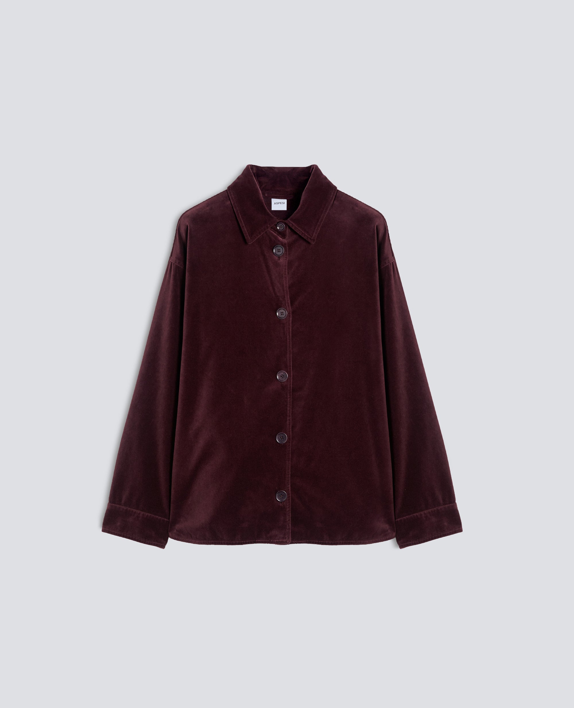 OVERSHIRT IN VELLUTO - ROSSO - ASPESI