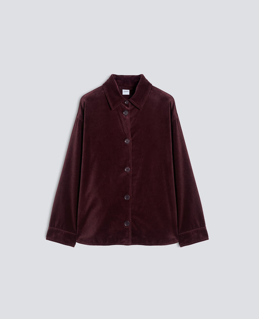 OVERSHIRT IN VELLUTO - ROSSO - ASPESI