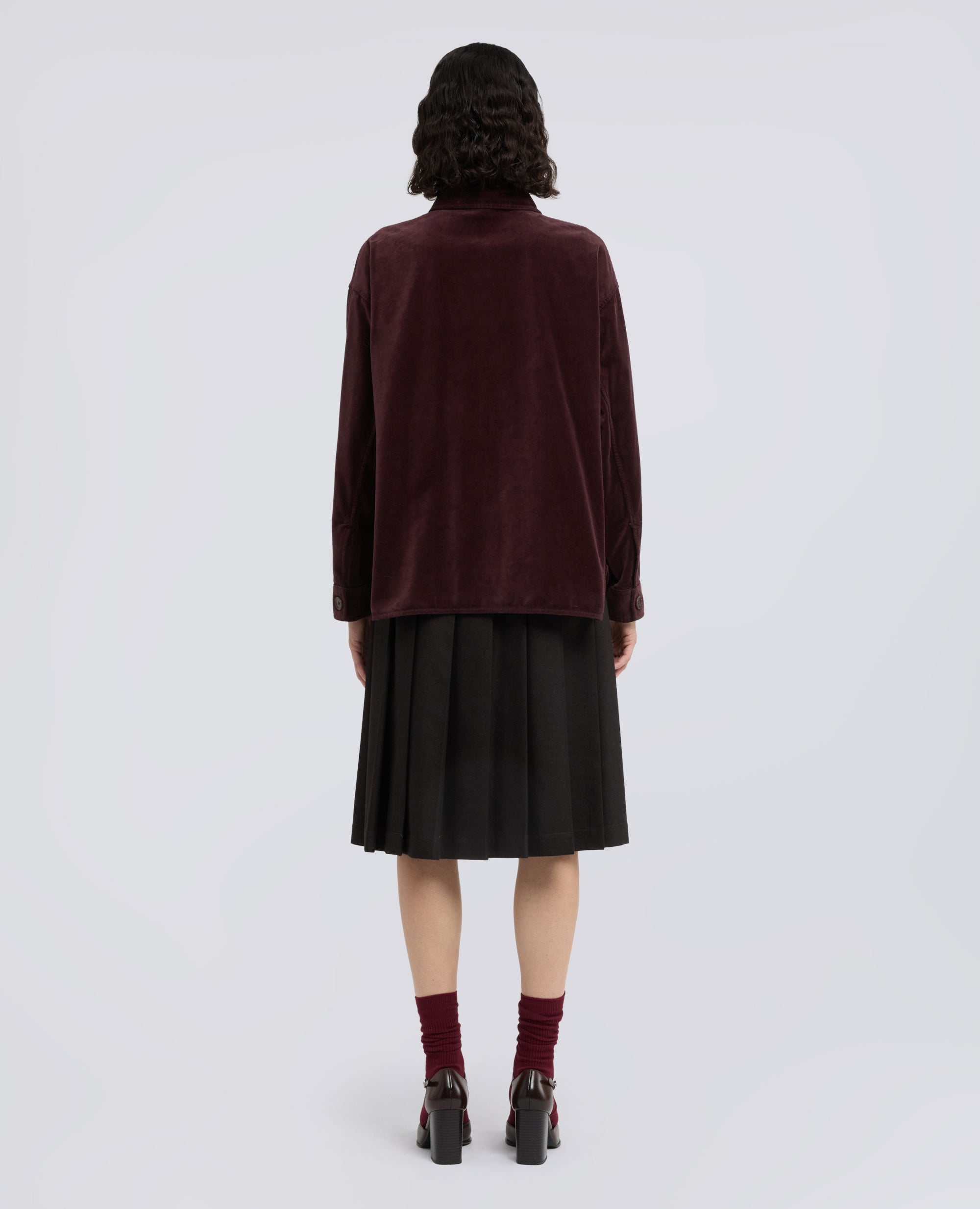 OVERSHIRT IN VELLUTO - ROSSO - ASPESI