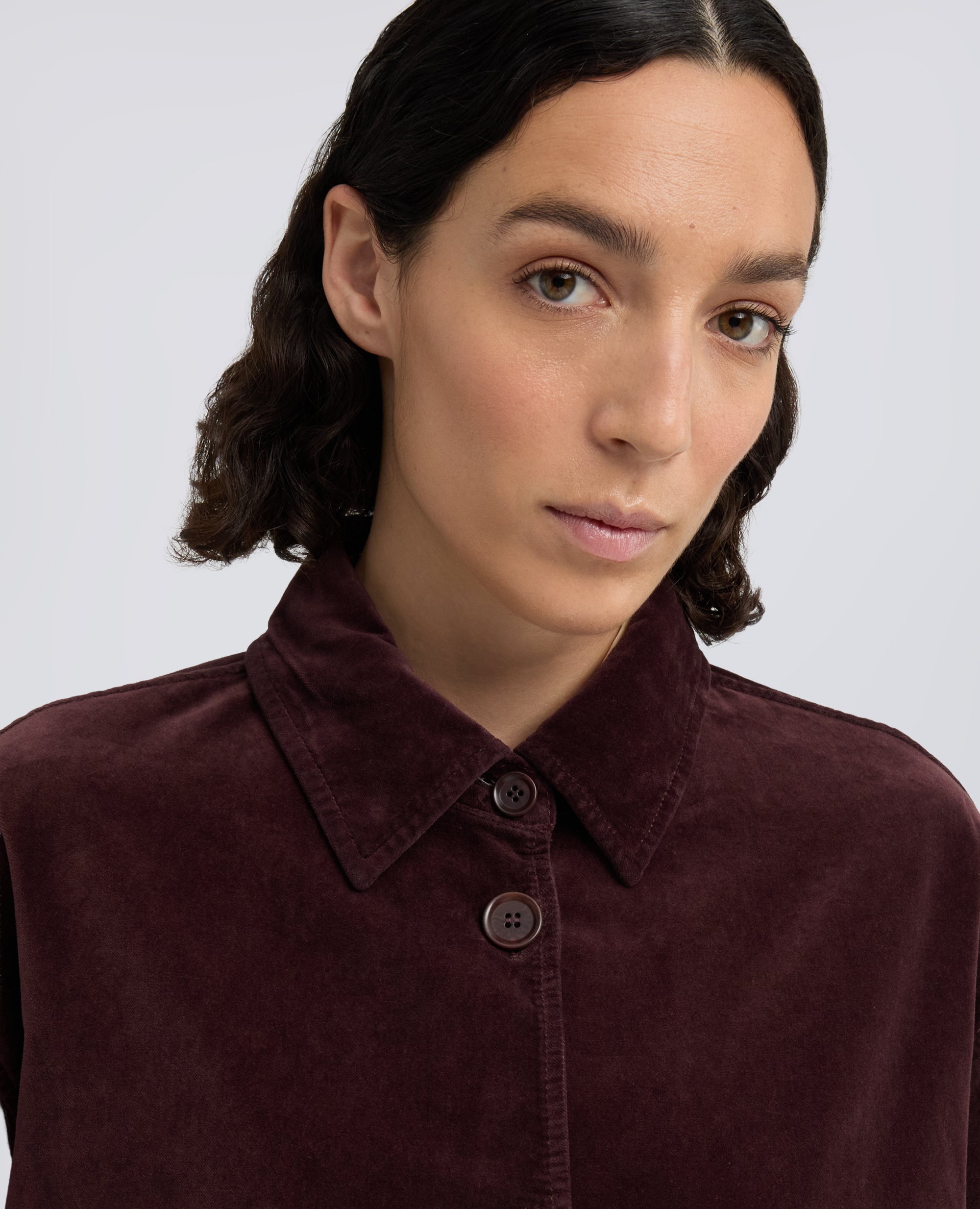 OVERSHIRT IN VELLUTO - ROSSO - ASPESI