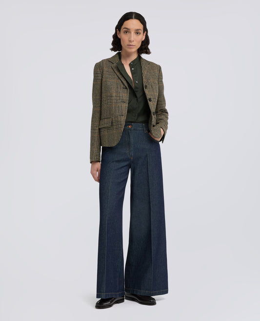VESTE DROITE EN PURE LAINE VIERGE - VERDE - ASPESI