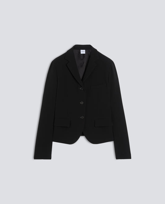 CHAQUETA RECTA EN CADY CREPE DE TRIACETATO DE POLIESTER - NERO - ASPESI