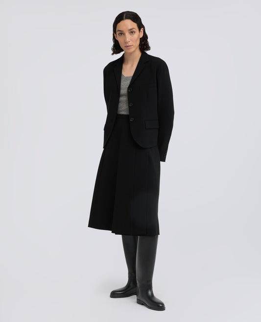 CHAQUETA RECTA EN CADY CREPE DE TRIACETATO DE POLIESTER - NERO - ASPESI