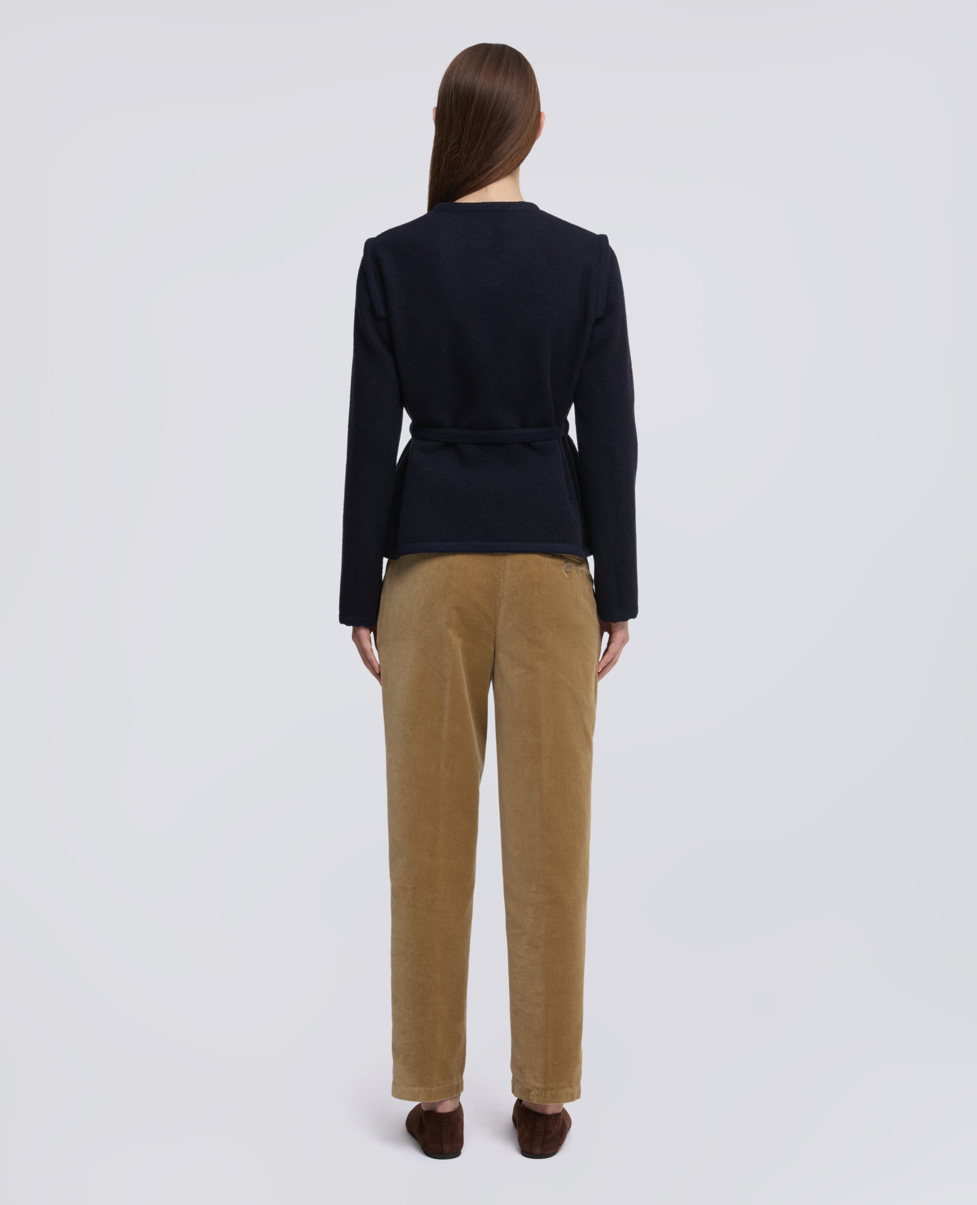 JACKE AUS SHETLAND-WOLLE - BLU - ASPESI