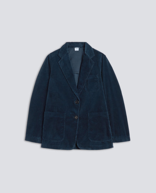 JACKE AUS CORDSAMT - BLU - ASPESI