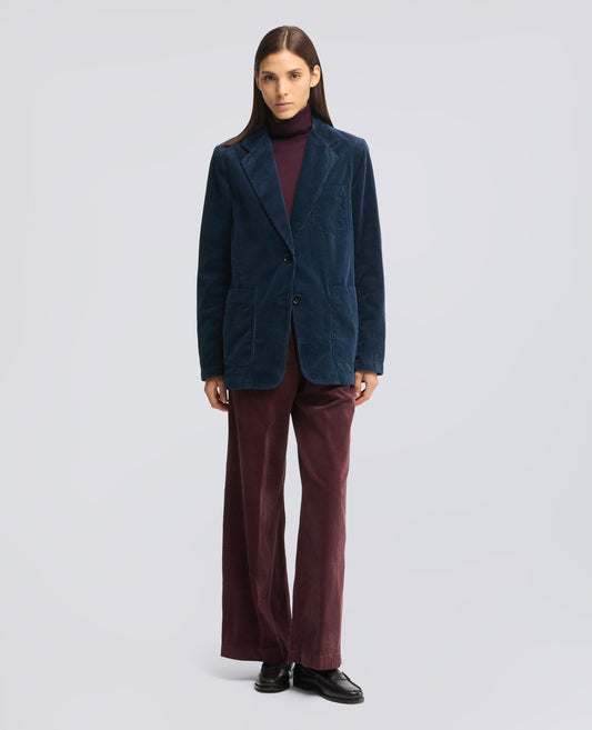 JACKE AUS CORDSAMT - BLU - ASPESI