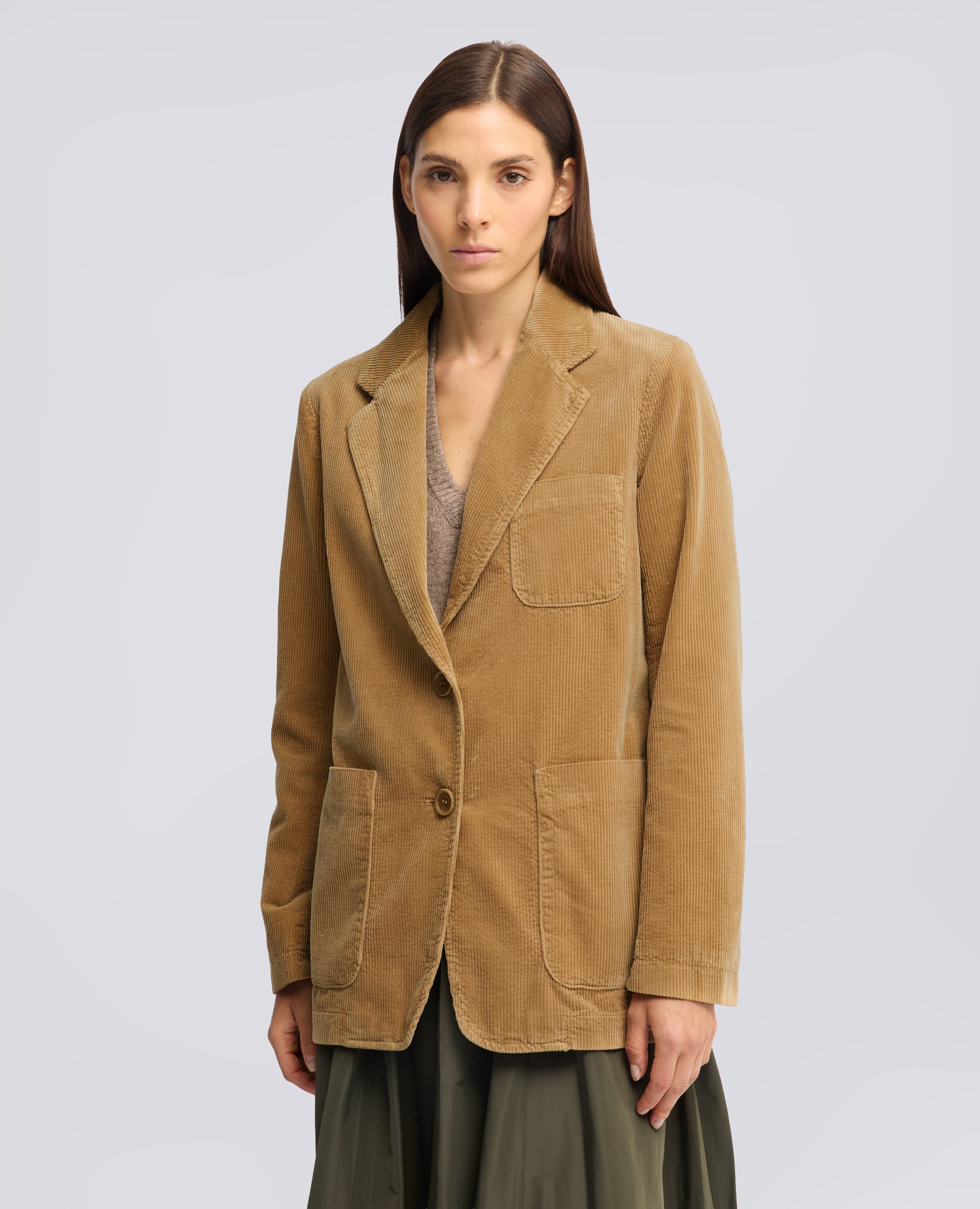 GIACCA IN VELLUTO A COSTE - BEIGE - ASPESI