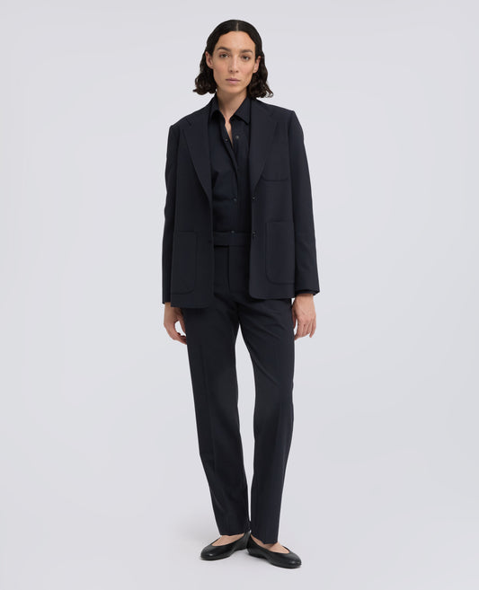 VESTE DROITE DECONSTRUITE EN FLANELLE DE TECNOLANA COMFORT - BLU - ASPESI