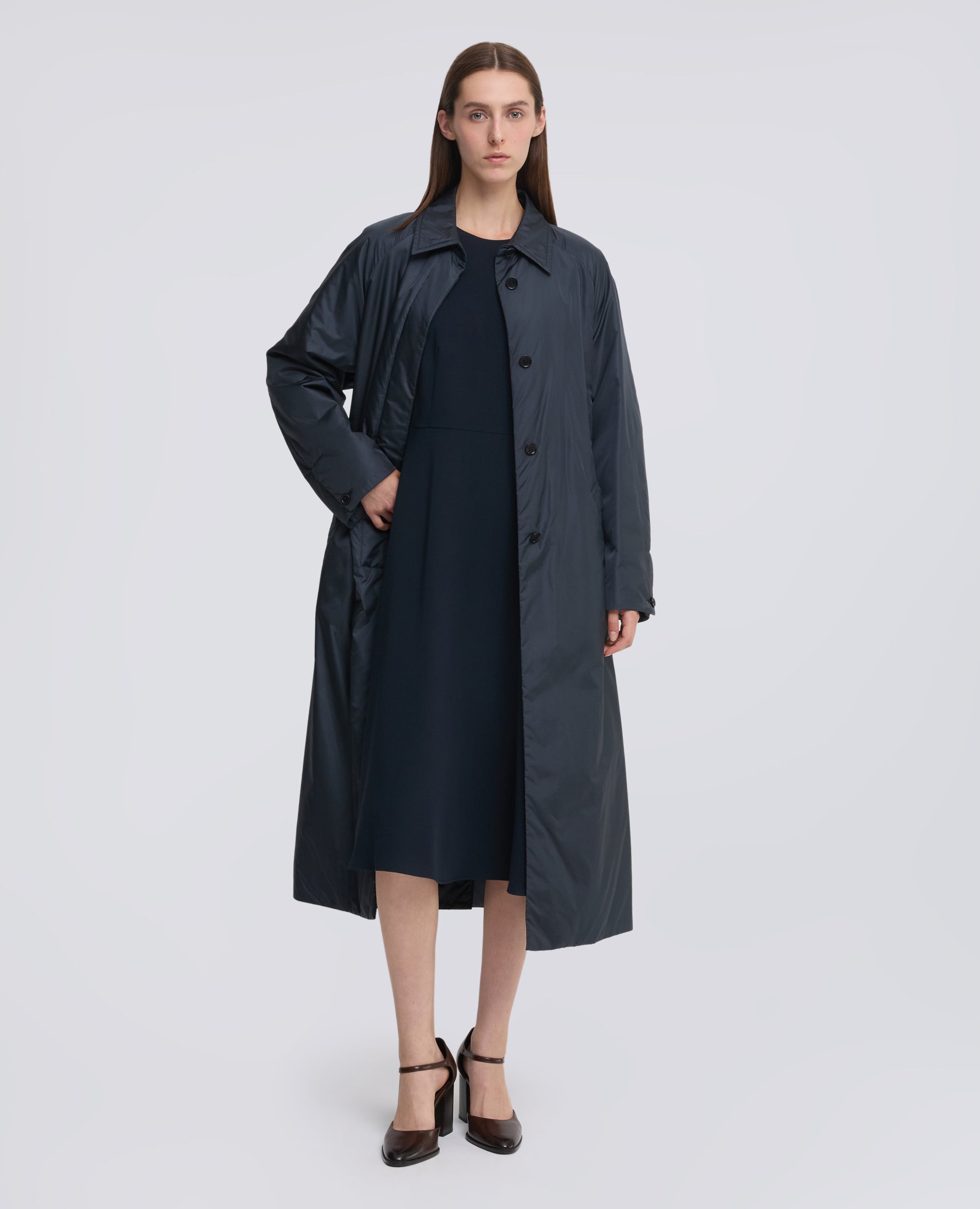 ABITO MIDI IN CREPE CADY - BLU - ASPESI