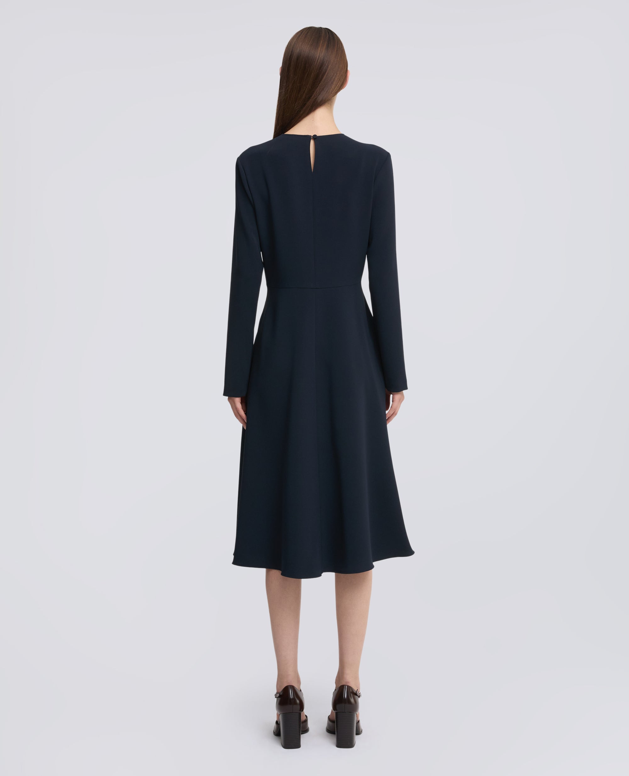 ABITO MIDI IN CREPE CADY - BLU - ASPESI