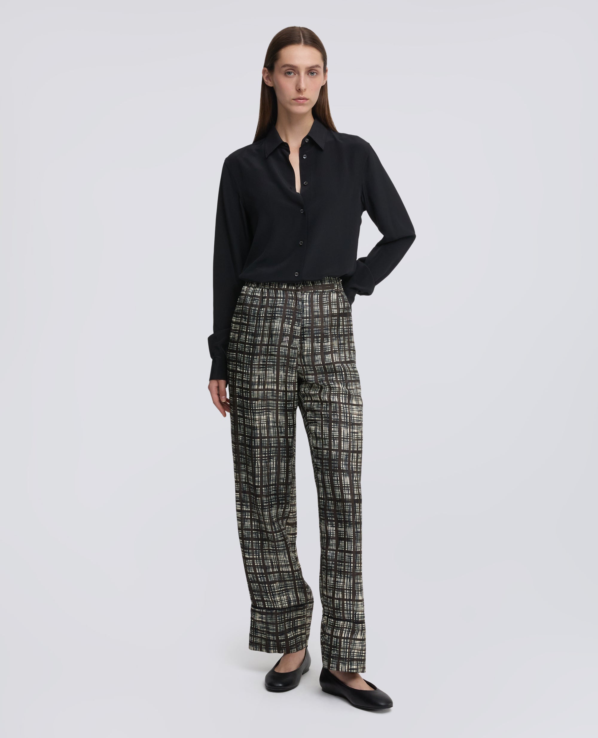 CAMICIA IN CREPE DE CHINE DI SETA - NERO - ASPESI
