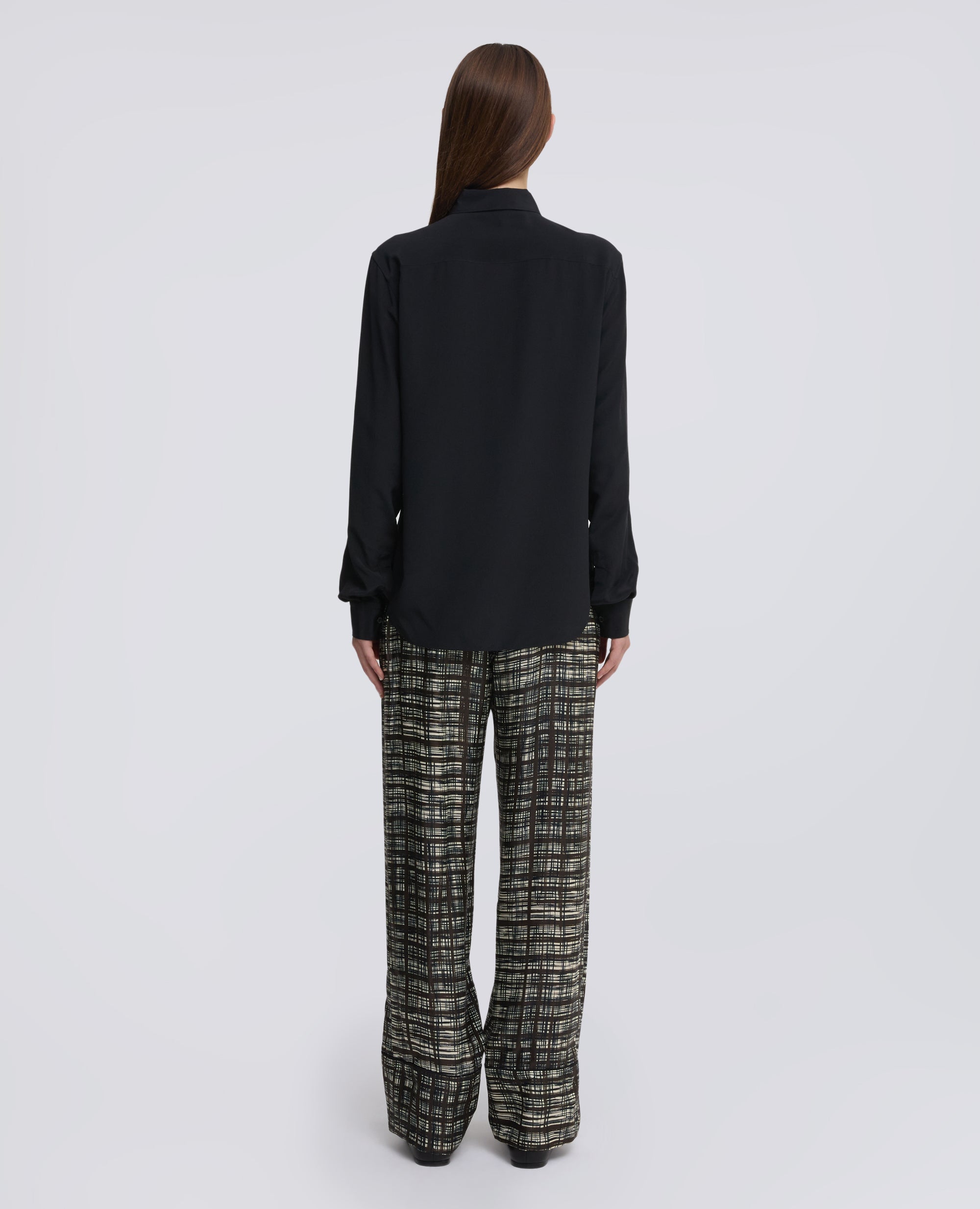 CAMICIA IN CREPE DE CHINE DI SETA - NERO - ASPESI